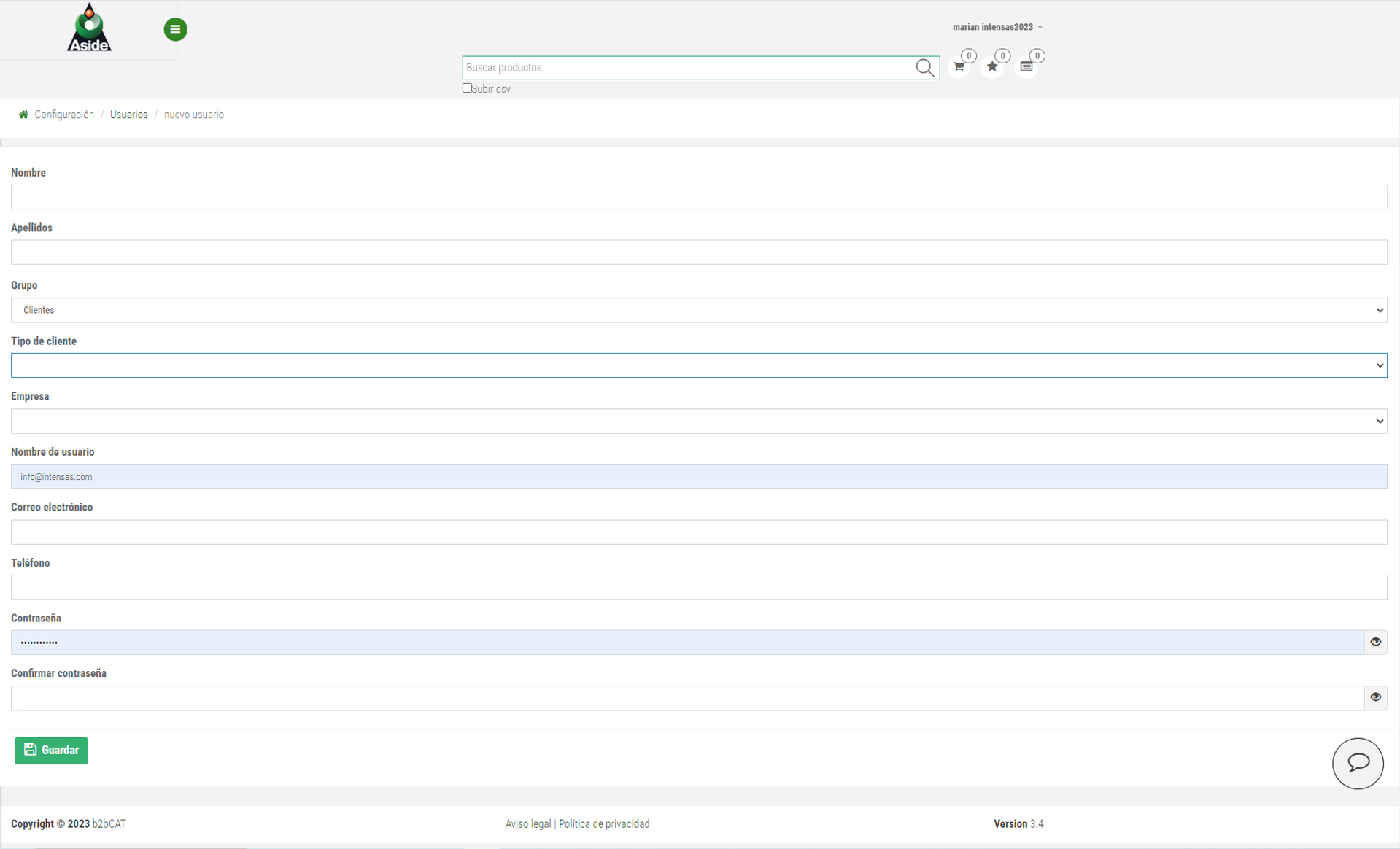 b2b-crear-usuario-cliente B2B Crear usuario socio nuevo usuario formulario